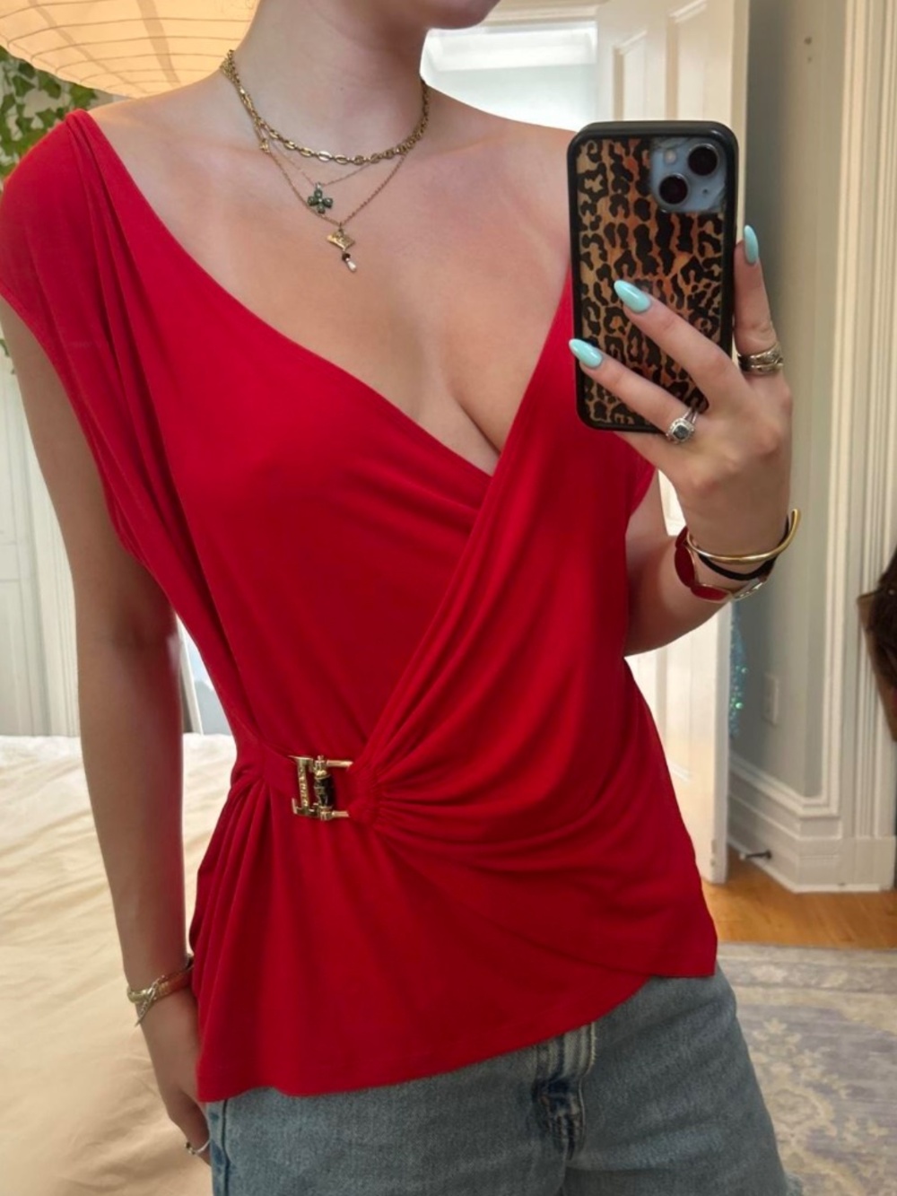 Calvin Klein Women's Red Shirt